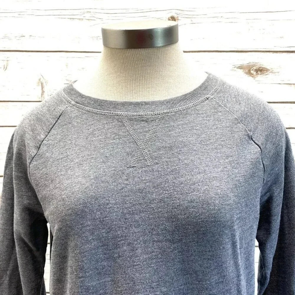H&M Women Pull Over Crew Neck Gray Casual Sweatshirt Size Small - Picture 2 of 12